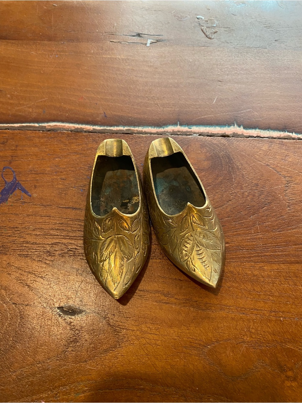 Brass Decorative Shoe Ashtrays - 3.5” Brass  Home Décor